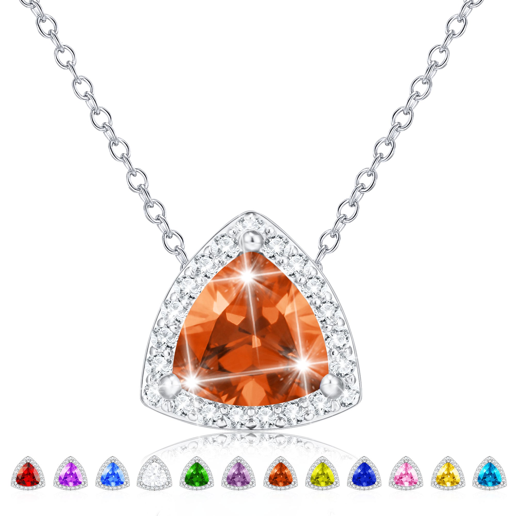 July Triangle Necklace-S