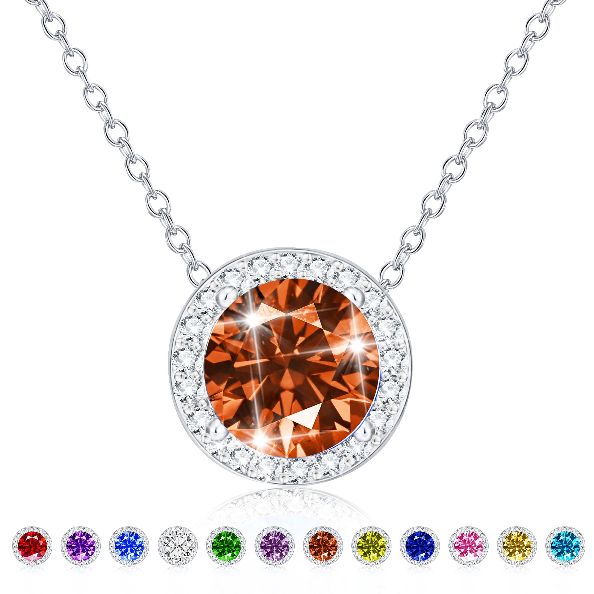 July Round Necklace-S