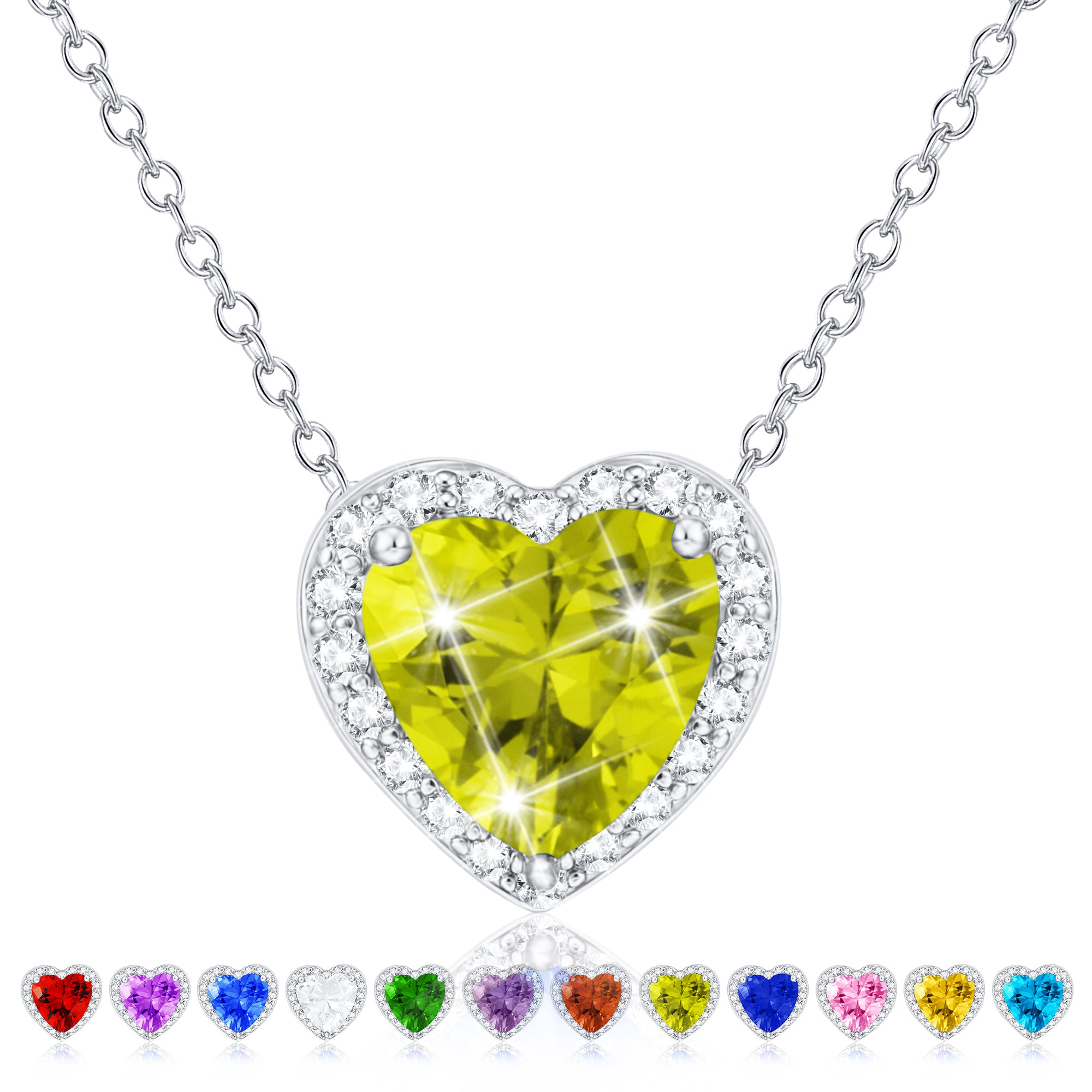 August Heart Necklace-S
