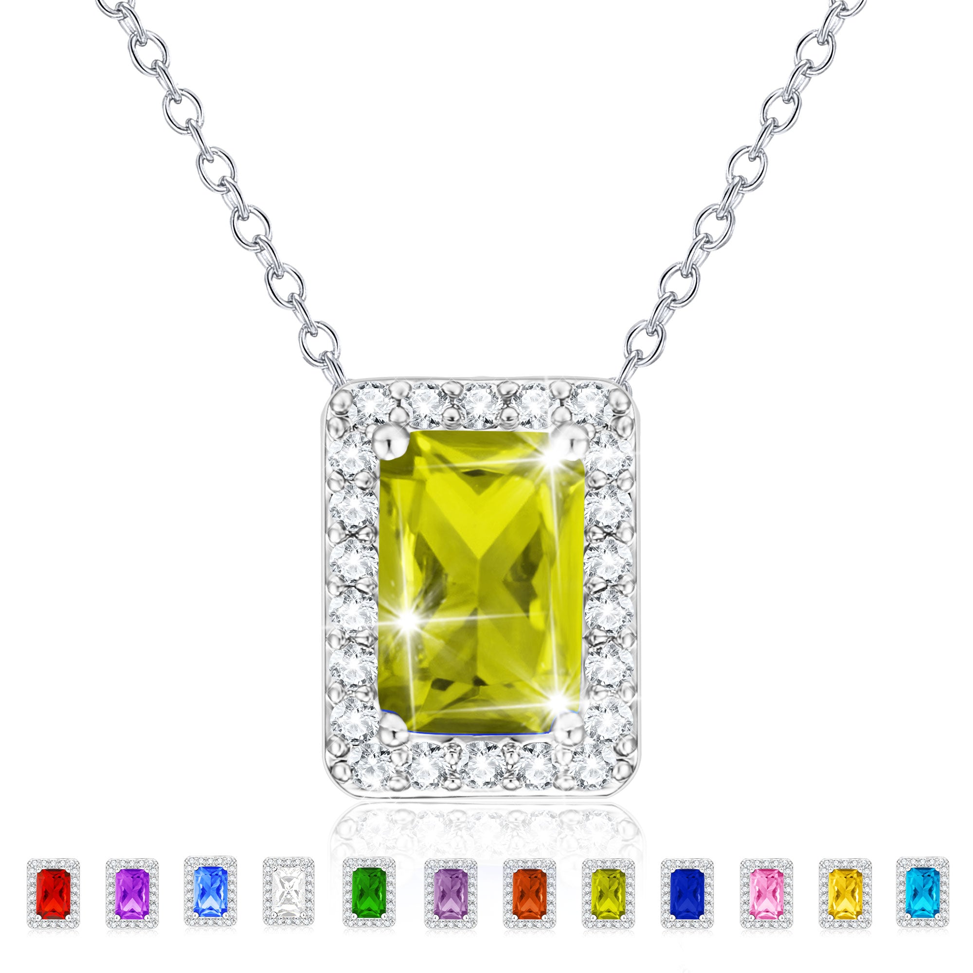 August Rectangle Necklace-S