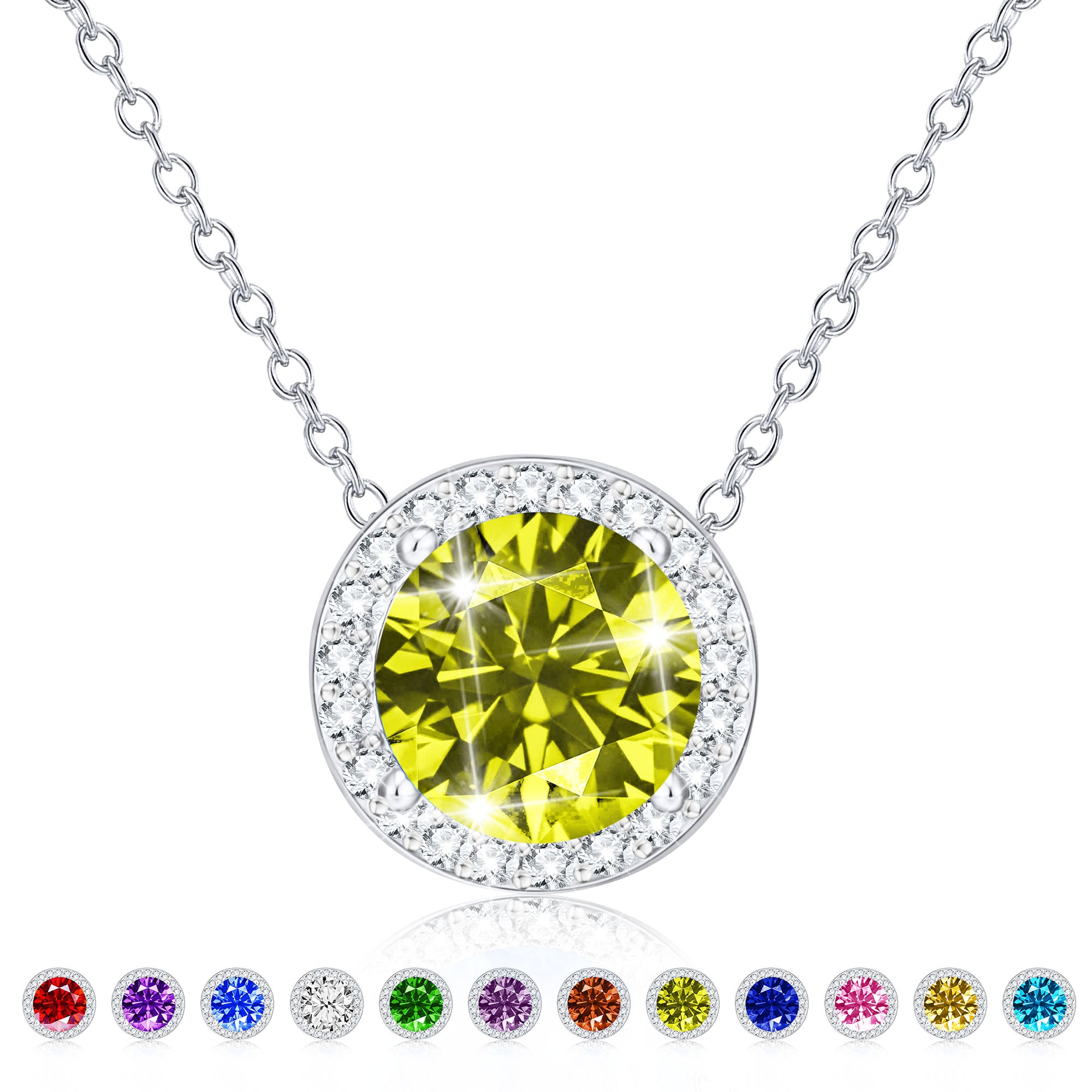 August Round Necklace-S