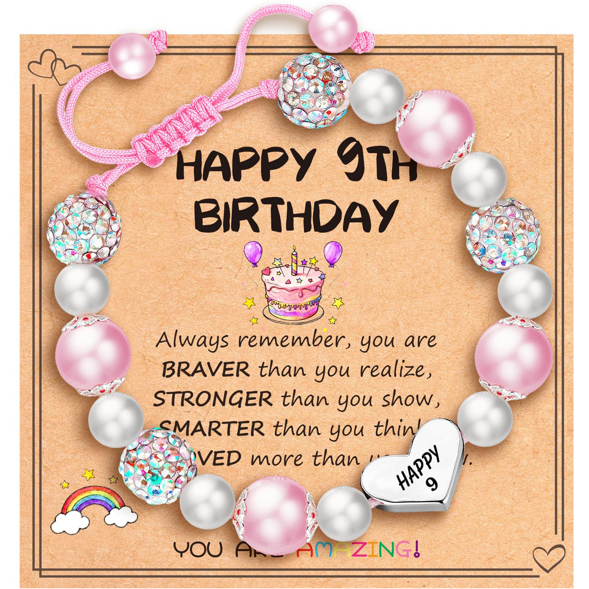 9th Birthday Beaded Bracelet