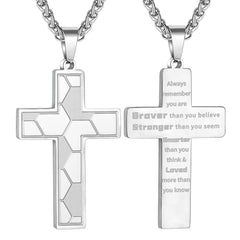 APSVO Black Soccer Themed Cross Necklace for Men Boys Stuff Accessories Pendant Chain Christian Religious Birthday Jewelry Gifts Ideas Teen Kids Boyfriend Son Dad Team Game Day Sports Athlete Age