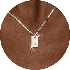 APSVO 18K White Gold Plated Initial Necklaces for Women Girls Teen Mom Girlfriend Wife CZ S925 Sterling Silver Letter A Necklace Birthday Xmas Christmas Jewelry Gifts Stocking Stuffers for Kids