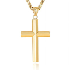 APSVO Black Cross Necklaces for Men Boys Stainless Steel Cross Pendant Chain Catholic Religious Christian Birthday Jewelry Gifts Ideas Dad Husband Tween Son Preteen Brother Teen Kids Age 18 Inch