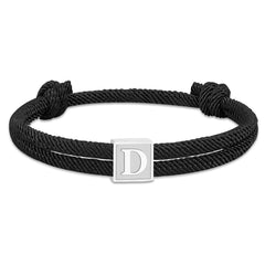 rope men letter bracelet-D
