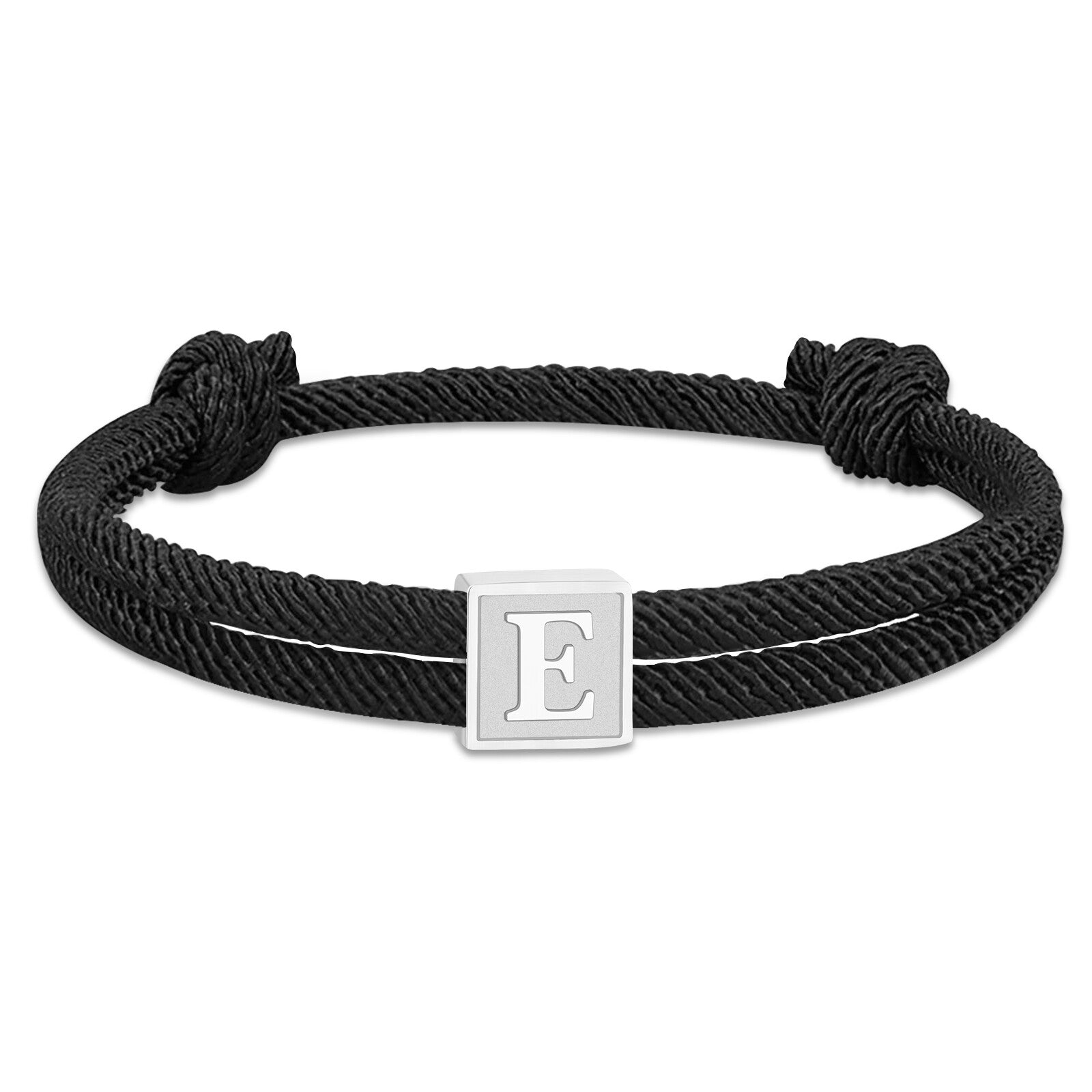 rope men letter bracelet-E