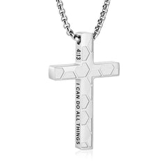 APSVO Black Cross Necklace for Men Soccer Pendant Chain Stuff Accessories Items Catholic Religious Christian Birthday Fathers Day Jewelry Gifts Dad Husband Son Boyfriend Teen