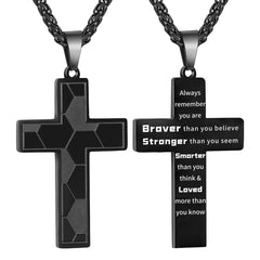 APSVO Black Soccer Themed Cross Necklace for Men Boys Stuff Accessories Pendant Chain Christian Religious Birthday Jewelry Gifts Ideas Teen Kids Boyfriend Son Dad Team Game Day Sports Athlete Age